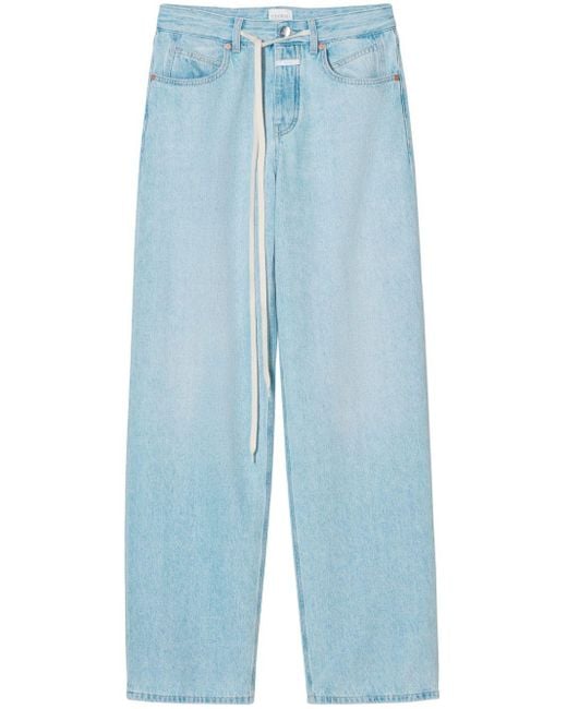 Jeans a gamba ampia con vita media di Closed in Blue