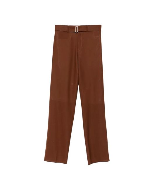 Lardini Brown Belted Trousers for men