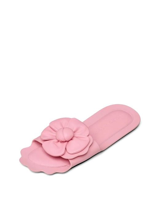 Marc Jacobs Pink Daisy Floral-Appliqué Sandals