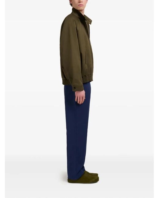 Marni Green Collared Zip-Up Jacket for men