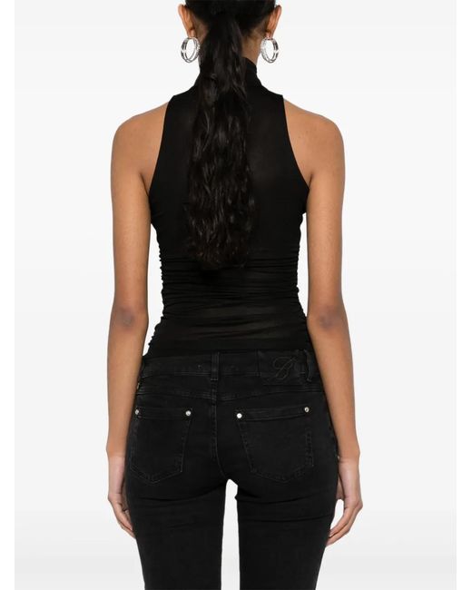 Blumarine Black Bow Halterneck Blouse