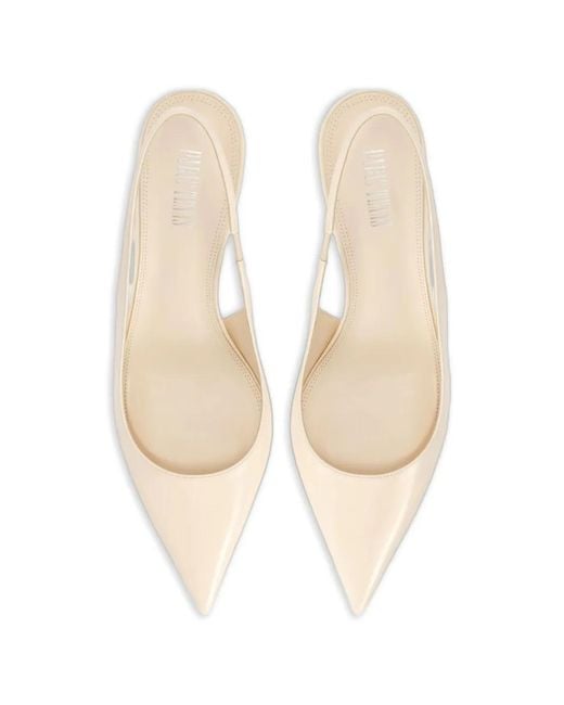 Paris Texas Natural Lidia Point-Toe Slingback Pumps