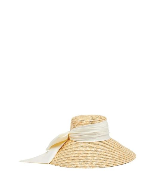 Sombrero con detalle de lazo Eugenia Kim de color Natural