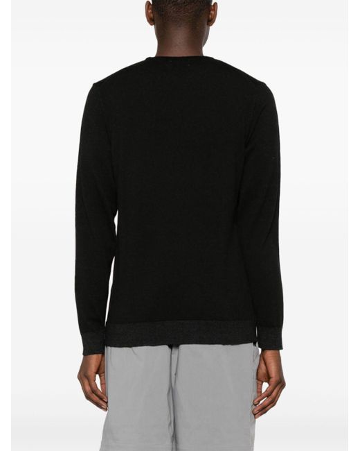 Maglione con applicazione logo di Calvin Klein in Black da Uomo