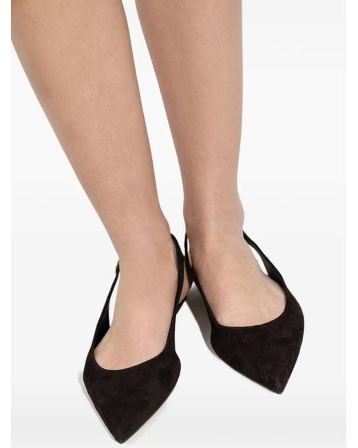 Aeyde Black Annora Pointed Flat Pumps