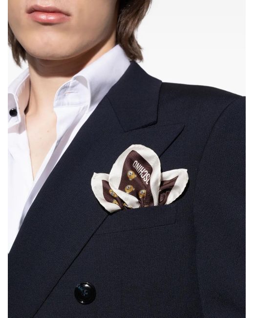 メンズ Moschino テディベア ポケットチーフ Brown
