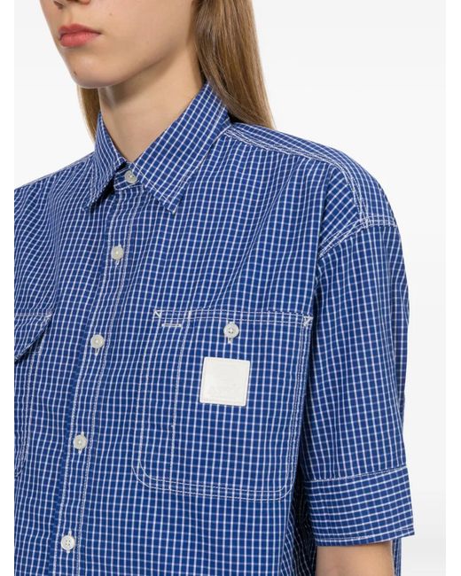 AAPE BY A BATHING AP Blue Checked Shirt