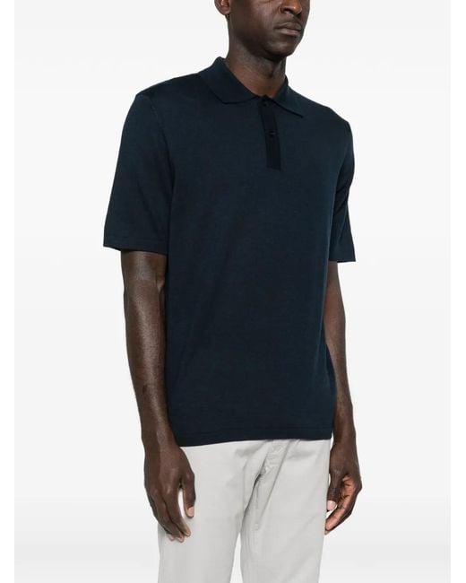 Samsøe & Samsøe Blue Buttoned Polo Shirt for men