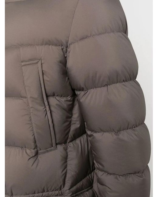 Herno Gray Padded Hooded Down Coat for men