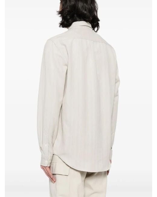 Samsøe & Samsøe White Saliam Fx Cotton Shirt for men