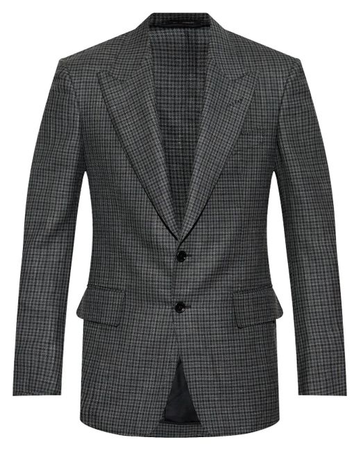 メンズ Tom Ford チェック ジャケット Black