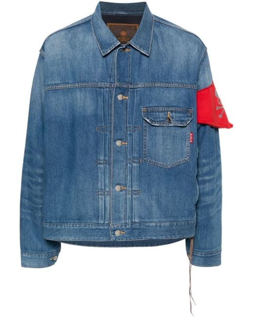 mastermind JAPAN Blue Embroidered Jeans