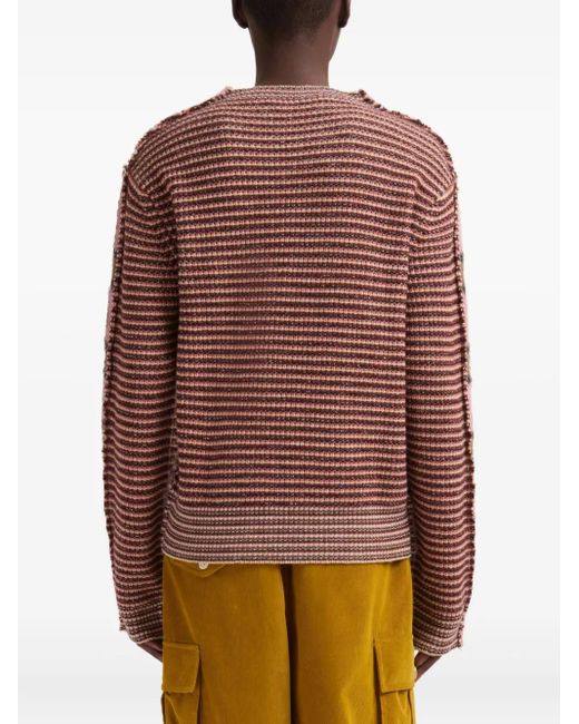 メンズ Marni ストライプ セーター Pink