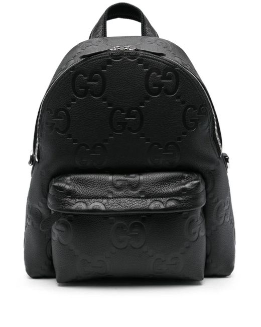 Gucci Black Medium Jumbo Gg Backpack for men