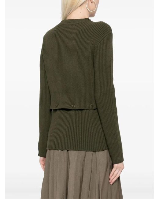 ROKH Green Multi Buttons Cardigan
