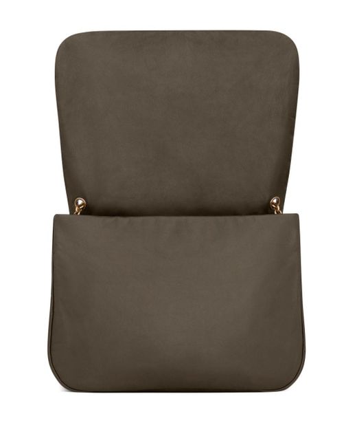 Saint Laurent Brown Jamie Geometric-panelled Shoulder Bag