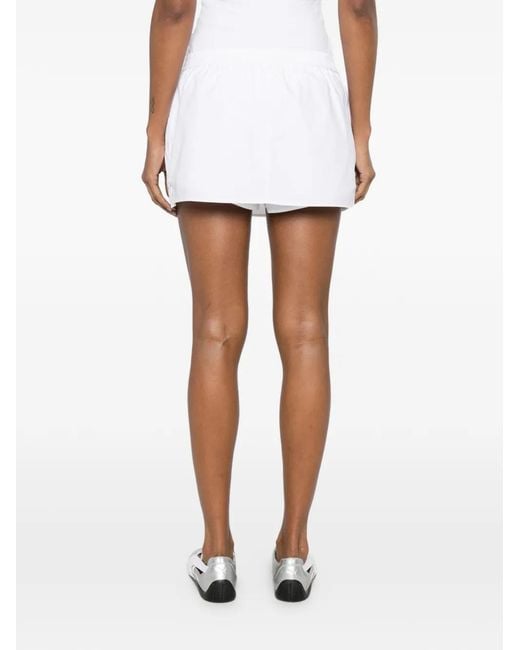 Alexander Wang White Mini Logo-Patch Boxer-Style Shorts