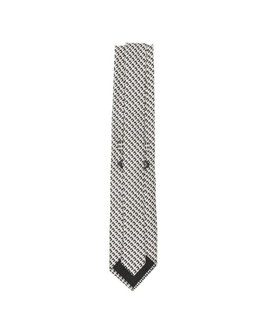 Tom Ford White Patterned Tie for men