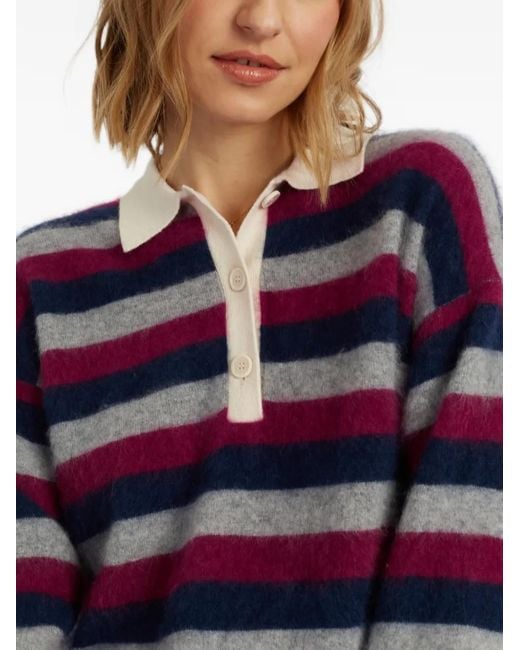 Chinti & Parker Blue Striped Merino Wool Sweater