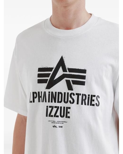 Izzue White T-Shirt À Imprimé Graphique for men