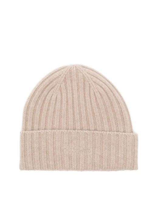 Mc2 Saint Barth Natural Ribbed Knit Wengen Beanie for men