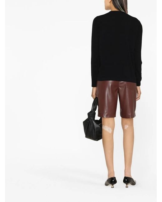 Alberta Ferretti Black Embellished-Collar Jumper