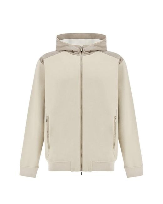 Paul & Shark White Zip-Up Hooded Jacket for men