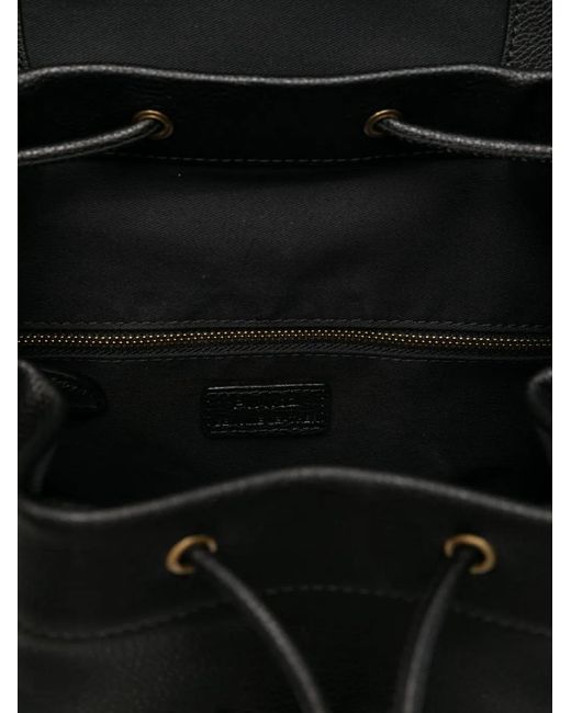 Pinko Black Leather Backpack