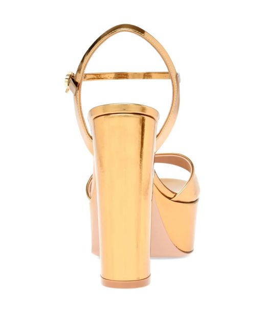 Gianvito Rossi Natural Platform Heeled Sandals