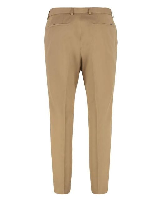 Boss Natural Flat-Front Trousers for men