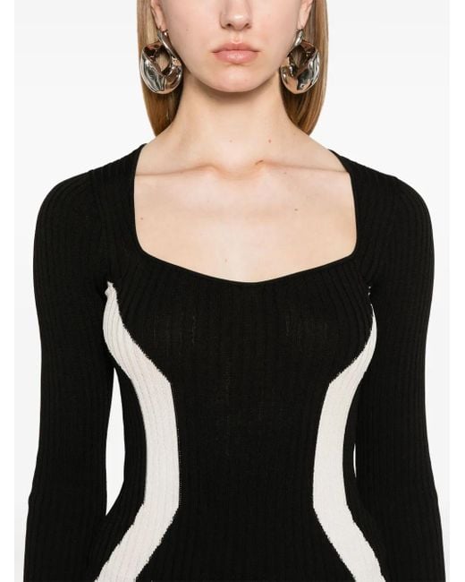 Maglione Con Scollo Quadrato di Patrizia Pepe in Black