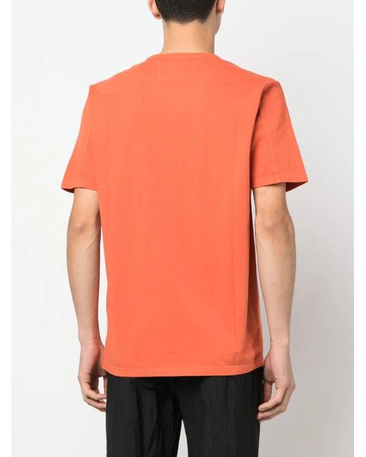 C P Company Orange Logo Print T-shirt for men
