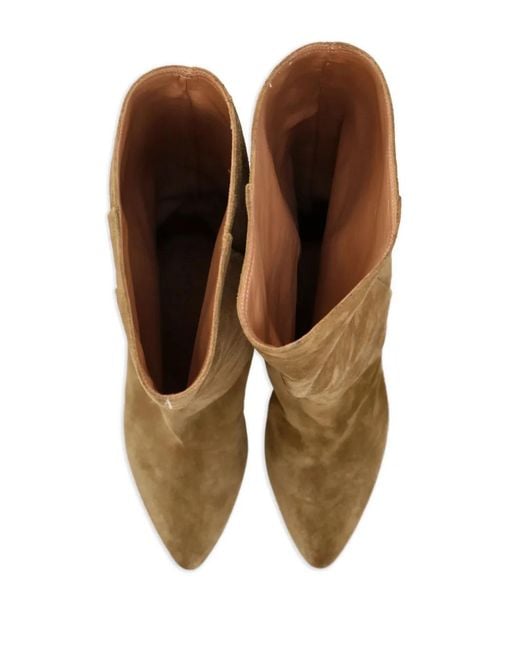 Isabel Marant Brown Lispa 75Mm Suede Knee Boots