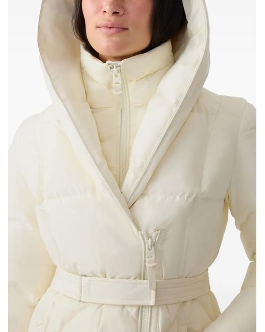 Mackage White Hooded Quilted Coat