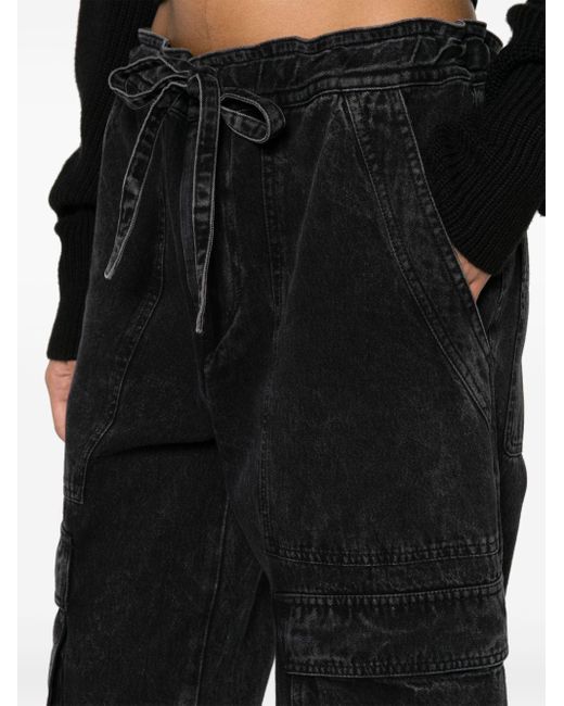 Isabel Marant Black Ivy Cotton Cargo Trousers