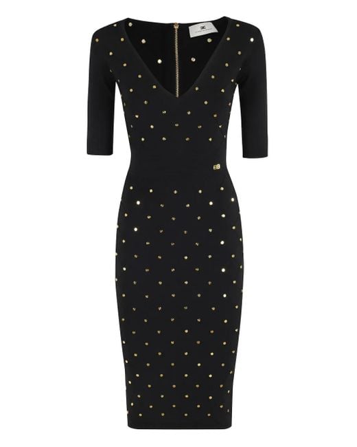 Elisabetta Franchi スタッズ ドレス Black