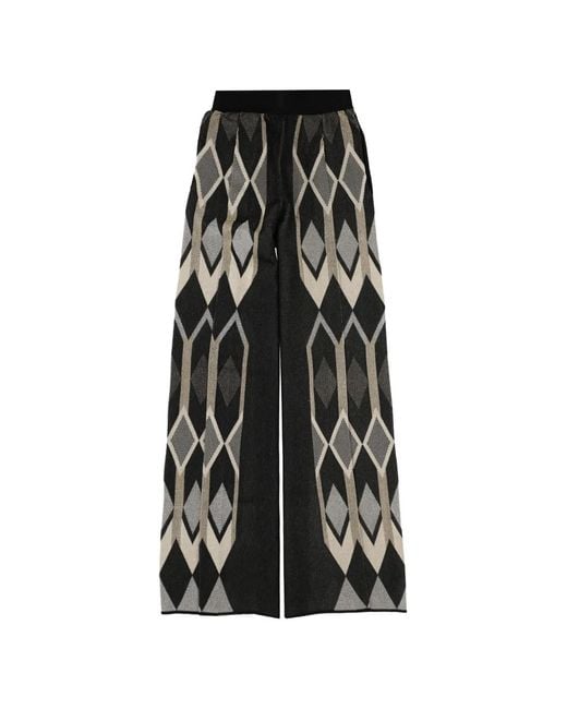 Circus Hotel Black Diamond Geometric Trousers