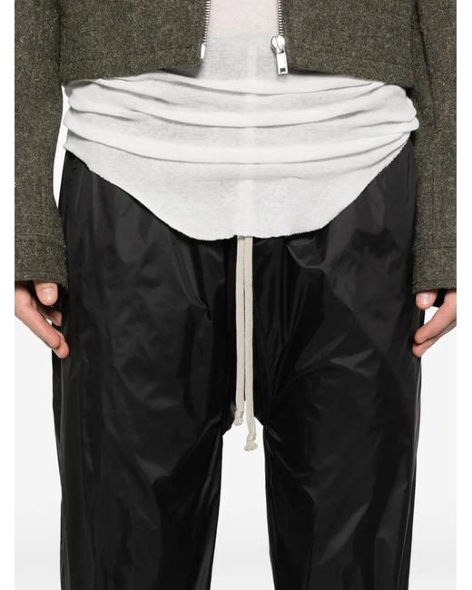 Rick Owens Black Elastic-Waistband Trousers for men