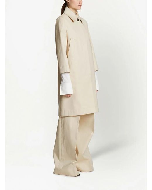Proenza Schouler Natural Single-Breasted Cotton Coat