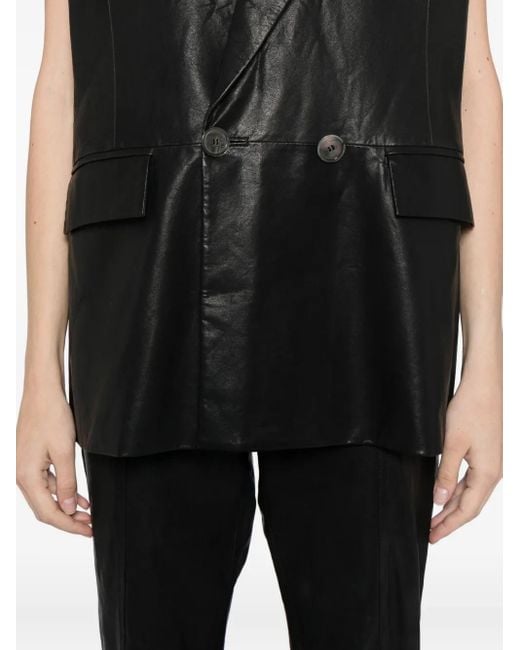 Veston En Cuir Cynthia Rowley en coloris Black