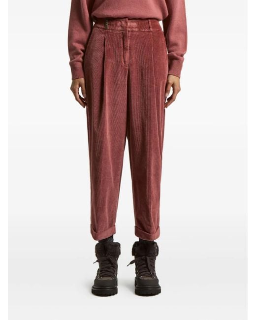 Peserico Red Corduroy Trousers