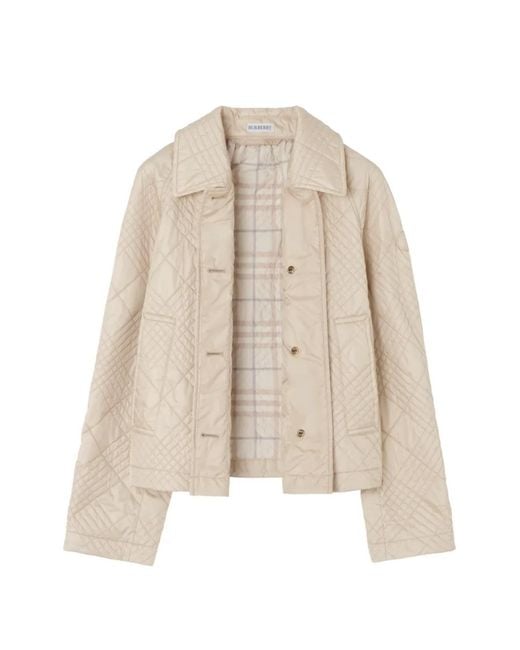 Burberry White Quilted Nylon Tiffield Jacket