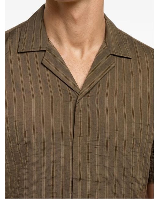 Orlebar Brown Brown Maitan Villa Stripe Shirt for men