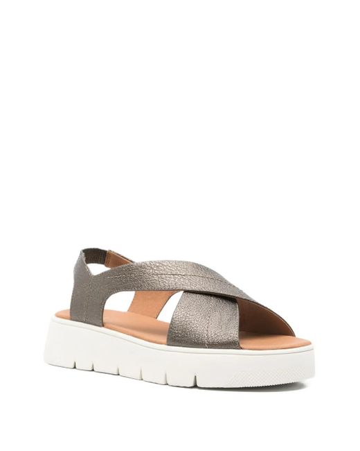 Geox Brown 40Mm D Dandra Crossover Slingback Sandals
