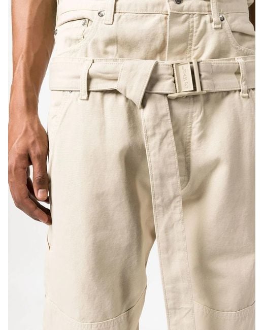 Off-White c/o Virgil Abloh Natural Wide Leg Trousers With Belt for men