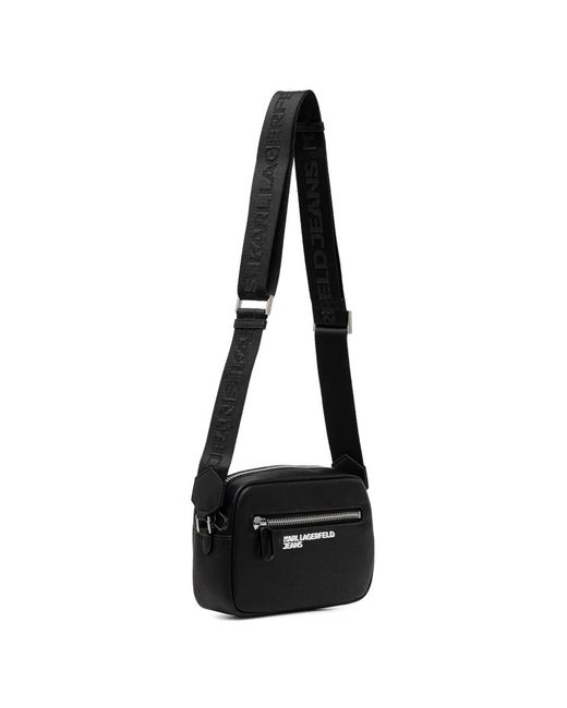 Karl Lagerfeld Black Zip Cross Body Bag for men