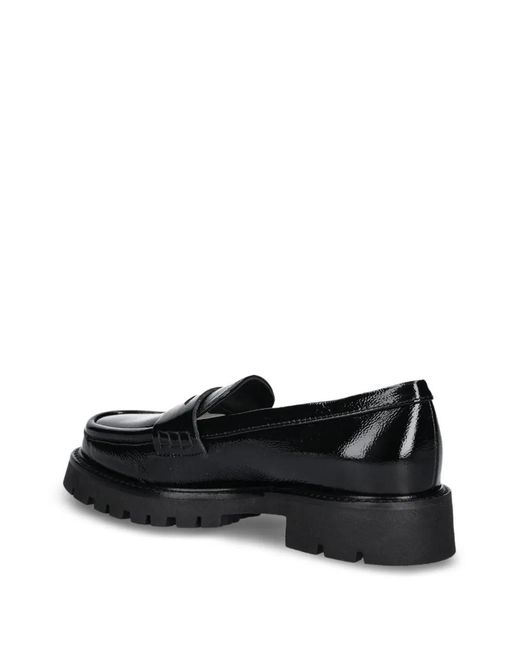 Baldinini Black Lug-Sole Platform Penny Loafers