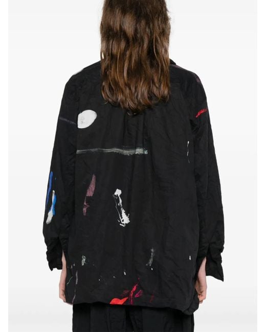 Daniela Gregis Black Abstract-Print Shirt