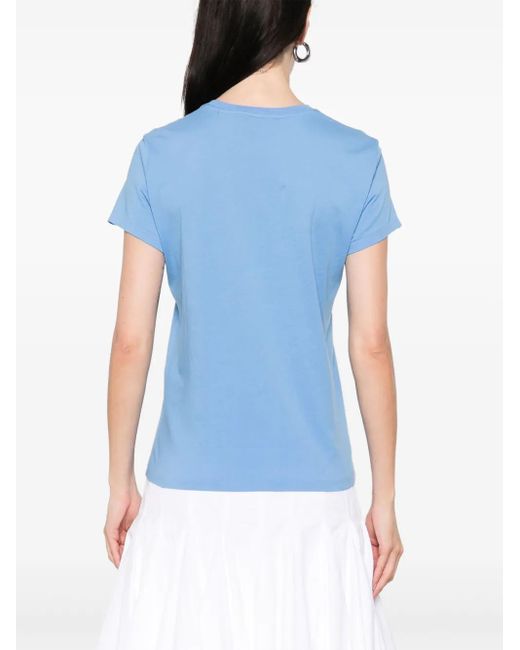 Polo Ralph Lauren Blue T-Shirt Mit Polo Pony-Stickerei