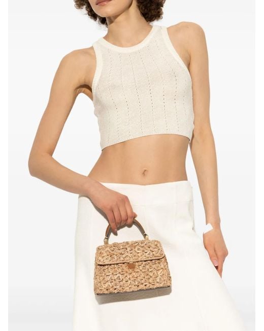 Cult Gaia Metallic Raffia Tote Bag